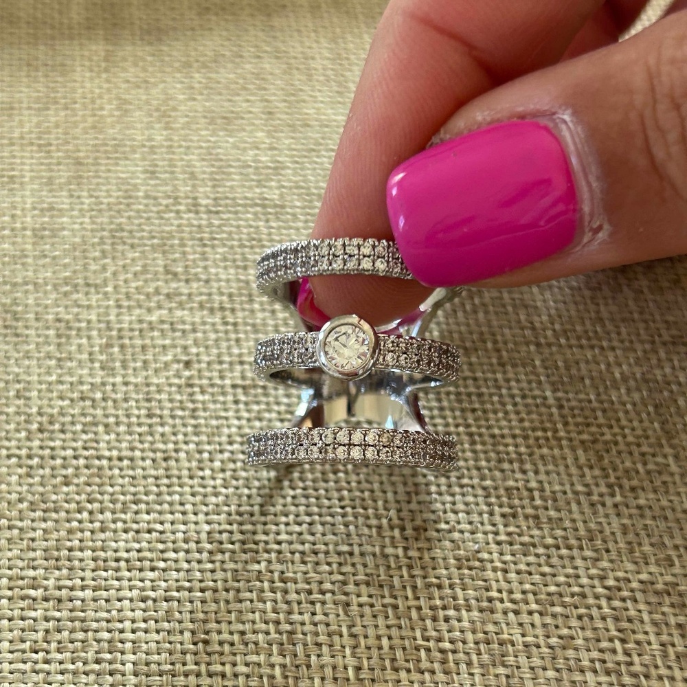 Park Lane Silver Gleam Statement Ring